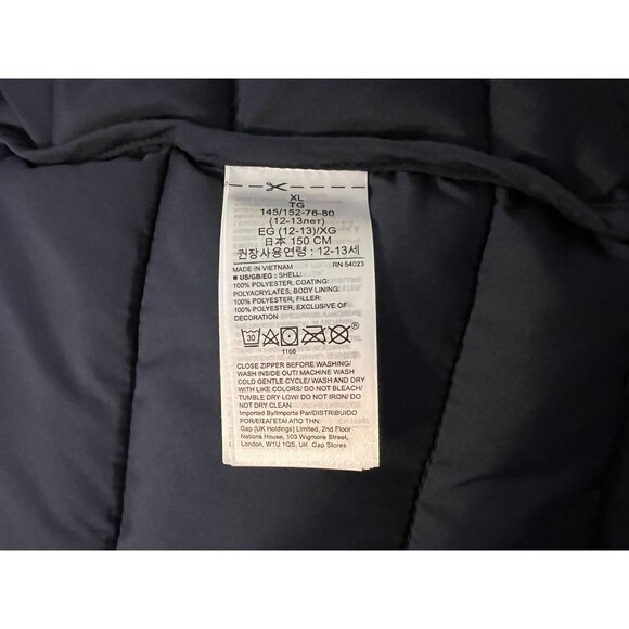 Gap Kids Youth Girl Navy Metallic Polka-Dot Lightweight Puffer Vest   XL 12  NWT - Picture 8 of 11